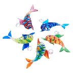 FASHEWELRY 5Pcs Large Lampwork Dolphin Charms Cute Glass Ocean Animals Penadants Rainbow Cartoon Sea Fish Charms for DIY Bracelet Jewelry Making - color: Multicolor Big Dolphin