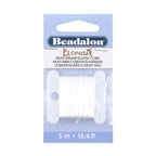 Beadalon Elonga Elastic String for Bracelets 0.7mm 5m White Jewelry Making Cord Strong Stretch Recovery Secure Knots Durable Multi Fiber Fits Most Beads Easy for Beginners DIY Jewelry - style: White, 0.7 mm, 5 m