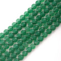 6mm Faceted Natural Green Aventurine Stone Beads Coin Disc Gemstone Spacer Beads for Jewelry Making DIY Bracelet Necklace - color: Green Aventurine