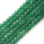 6mm Faceted Natural Green Aventurine Stone Beads Coin Disc Gemstone Spacer Beads for Jewelry Making DIY Bracelet Necklace - color: Green Aventurine