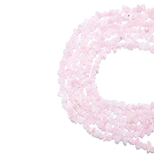 BEADIA Irregular Natural Rose Quartz Crystal Stone Loose Semi Gemstone Beads for Jewelry Making 5-8mm 80cm - color: Rose Quartz, size: 5-8mm 80cm
