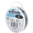 Beadalon 49 Strand Stainless Steel Bead Stringing Wire, .013 in / 0.33 mm, Black, 30 ft / 9.2 m - color: Black, style: .013 in / 0.33 mm, 30 ft / 9.2 m