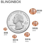 Blinginbox 50000pcs Flatback Rhinestones,Resin Non Hotfix Rhinestones Large Quantity Wholesale for Crafts DIY Creative Design,Clothes,Makeup,Nail Art (2mm=0.08", Champagne) - color: Champagne, size: 2mm=0.08"