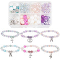 SUNNYCLUE 1 Box 6 Set Ballet Bracelet Making Kit Adjustable Bracelets Dancer Ballerina Charms Acrylic Transprent Rhinestone Beads for Jewellery Making Kits Beginner Adult Women Holiday Supplies - style: Dance 1