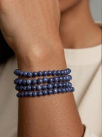 Stone Beads, 45pcs Blue Sodalite, 8mm Round Loose Beads for Jewelry Making, Bracelets, with Bag, String & Card - color: Blue Sodalite Beads, size: 8mm