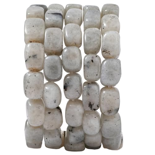 Natural Large Spectrolite Cube Stone Beads 8x11mm 38cm/str Loose Semi Gemstone Stone Square Beads for Making Bracelets Necklace - color: Spectrolite