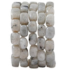 Natural Large Spectrolite Cube Stone Beads 8x11mm 38cm/str Loose Semi Gemstone Stone Square Beads for Making Bracelets Necklace - color: Spectrolite