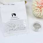 DONGZHOU Tiny Faceted Pointback Rhinestone, 720Pcs Round Glass Stone Crystal Gems Diamonds Beads for Nail Art Decorations Jewelry Making DIY Craft Ring Embellishment,SS1(1.10-1.20MM) - size: SS1(1.10-1.20MM)