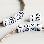 Augshy Alphabet Beads, 1000PCS White Letter & Number Cube Beads for Jewelry Making DIY Necklace & Bracelet (6mm)