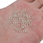 BEADIA 925 Sterling Silver Jump Rings 0.5x4mm 100pcs for Jewelry Making Findings - size: 0.5x4mm