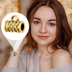 Joez Wonderful Links Bail Beads, Hypoallergenic Alloy Column Spacer Beads - color: Style C, 100 Gold