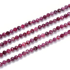 Adabele 15 Inch Natural Pink Tourmaline Healing Gemstone 3mm (0.12 Inch) Tiny Small Faceted Round Loose Beads Stone Spacer (120-130pcs) for Craft Jewelry Making GK3-1 - color: Pink Tourmaline, size: 3mm (0.12") - 15 inch/1 strand