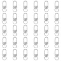 Xindojuz 30 PCS Metal Lobster Claw Clasps for Keychains and Jewelry Making, 360° Swivel Lanyards Snap Hooks Strap with Key Rings, Key Chains Connector Purses Straps Bag Charm DIY Accessories (Silver) - color: Silver