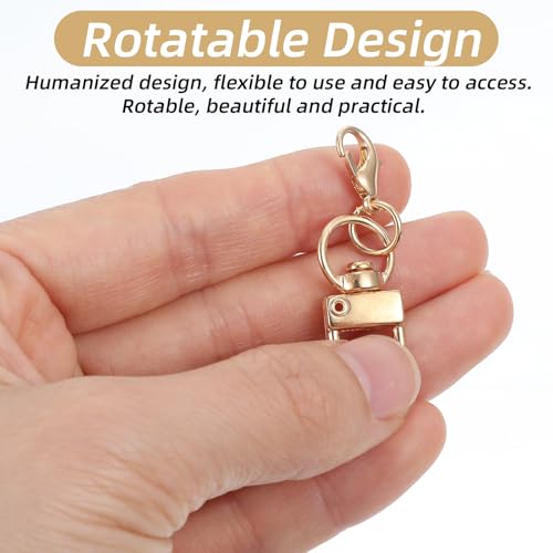30 Pcs Gold Keychain Clips, Metal Swivel Snap Hooks, Sturdy Lobster Claw Clasps for Keychains, Jewelry Making, Purse Bag Charms, Lanyard Connectors and Craft Projects (Gold)