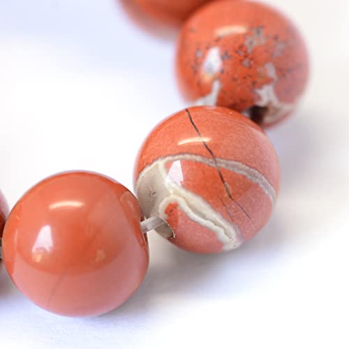 KISSITTY 235pcs 8mm Natural Red Jasper Bead Strands, Mixed Gemstone Crystal Beads Round Chakra Beads Energy Healing Crystals Gemstones for DIY Jewelry Making - color: Natural Red Jasper