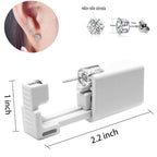 4 Pack Ear Piercing Gun Kit, Disposable Ear Piercing Gun with Silver Earring Studs Safety Ear Piercing Gun Kit Tool - size: 5mm