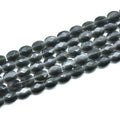 39pcs 8x10mm Gray Cat's Eye Flat Faceted Oval Stone Loose Gemstone Beads Semi-Precious Craft Supplies for DIY Jewelry Making - color: Faceted Oval Gray