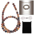 Stone Beads, 60pcs Matte Picasso Jasper, 6mm Round Loose Beads for Jewelry Making, Bracelets, with Bag, String & Card - color: Matte Picasso Jasper, size: 6mm