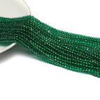10 Strands Spinel Beads Artificial Faceted Small Round Loose Beads 3mm 15 inch for Jewelry Making Charms Necklace Bracelet - color: Green