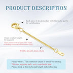 10K Yellow Gold 1"/2"/3" Necklace Extender Chain with Lobster Clasp/Spring Clasp Gold Necklace Extender Bracelet Anklet Extension Chain Necklace Bracelet Extender 10K Gold - size: 2inch, style: style 1