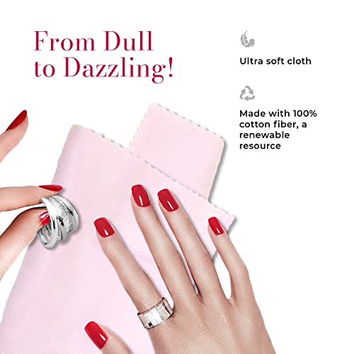 CONNOISSEURS Premium Edition Extra Large Polishing Cloth for Silver Jewelry - Ultrasoft Fabric with Anti-Tarnish Formula - 14x14 Inches - style: 14 x 14 Inches - Silver