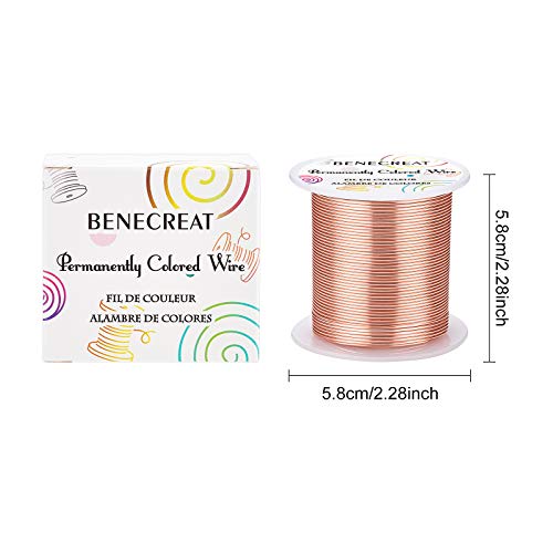 BENECREAT 18 Gauge 32 Yards Jewelry Beading Wire Tarnish Resistant Copper Wire for Beading Wrapping and Other Jewelry Craft Making - color: Copper, size: 18 Gauge