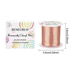 BENECREAT 18 Gauge 32 Yards Jewelry Beading Wire Tarnish Resistant Copper Wire for Beading Wrapping and Other Jewelry Craft Making - color: Copper, size: 18 Gauge