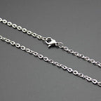 Minelife 30 Pcs Stainless Steel Necklace Chain Bulk, Jewelry Making Chains Necklace Silver Plated Chains Link Cable Chain Necklace for Jewelry Making (18Inch, 2mm) - color: Silver