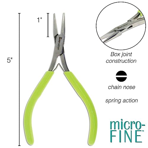 The Beadsmith Micro Mini Chain Nose Pliers - 5" Length - PL5910