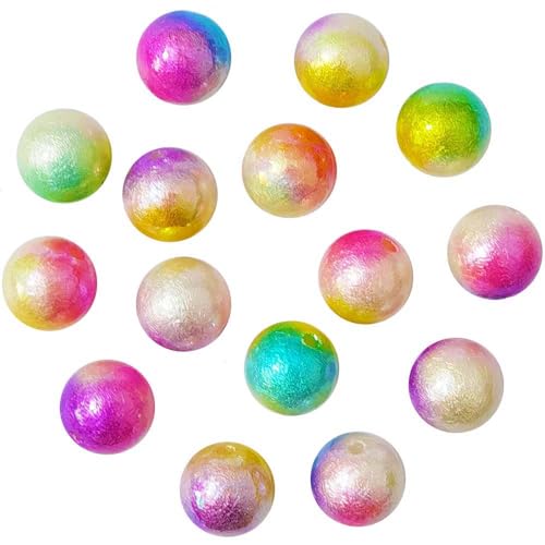 Mixed Lots Shiny Gradient Iredscent Acrylic Bead DIY Beading Hairband Bracelets Necklace Craft Embelishment (Mixed Colors-Gradient Iredscent) - color: Mixed Colors-Gradient Iredscent