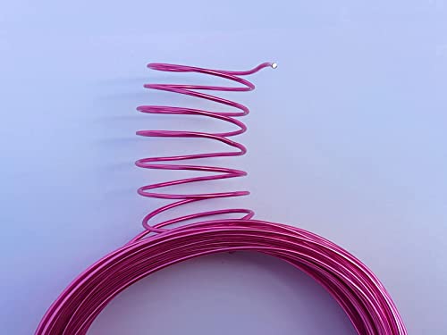 15 Gauge Anodized Aluminum Wire 49 Feet for Jewelry Making Craft DIY（1.5mm,Pink,41520） - color: Pink, size: 15 Gauge