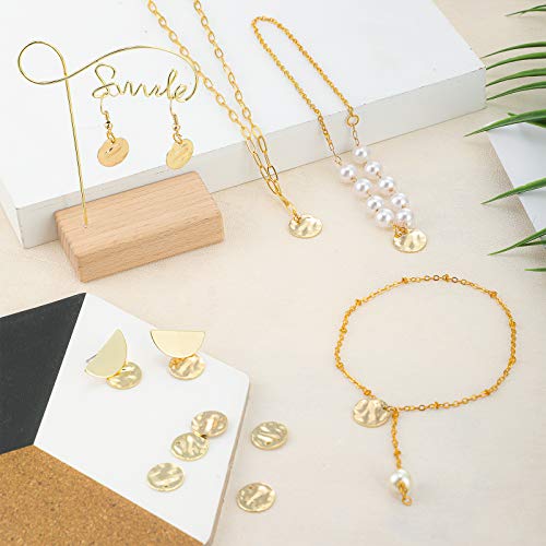 100 Pieces Gold Coin Charms for Jewelry Making, 13mm Gold Stamping Blanks Round Flat Coins Charms for Disc Earring Necklace Bracelet DIY Craft Supplies
