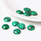 20pcs 4mm Natural Stone No Hole Malachite Semicircle Smooth Cabochons Beads Healing Chakra Crystal Stone Bead for Jewelry Making Rings Earrings Necklace Bracelet DIY Crafts - color: Malachite, size: 4mm