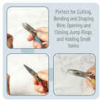 Mr. Pen- Pliers for Jewelry Making, 3 Pack, Chain Nose, Round Nose Pliers Set and Wire Cutter for Beading, Wire Wrapping, Jump Rings, Jewelry Repair, Crafting, DIY - color: Multicolor 2
