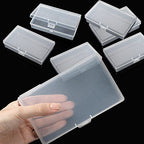 Jetec 6 Pieces Mini Plastic Clear Beads Storage Containers Box for Collecting Small Items, Beads, Jewelry, Business Cards, Game Pieces, Crafts (5.2 x 3 x 1.2 Inch) - size: 5.2 x 3 x 1.2 Inch