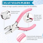 Mudder 2 Pieces Jewelry Making Tool Bail Making Pliers 6 in 1 Jewelry Wire Bending Pliers for Beading Looping Shaping Wire DIY Crafts (Blue and Pink) - color: Blue and Pink