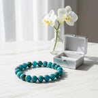Yochus 45pcs Blue Apatite Stone Beads，8mm Healing Power Natural Stone Round Loose Beads for Jewelry Making Earring Necklace DIY Crafts - color: Blue Apatite Stone, size: 8mm 45beads
