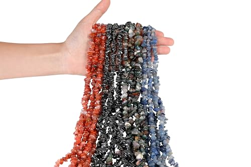 XIANNVXI Black Obsidian Beads, Natural Chip Stone Beads 400Pcs Crystal Bead 5-8mm Irregular Healing Crystal Loose Rocks for DIY Jewelry Making - color: A-Black Obsidian
