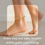 Amazing Gemstone Crystal Anklet Ankle Bracelets for Women - Waterproof Beaded Healing Crystal Anklets, Plus Size Chakra Gemstone Bead Anklet - color: Golden Hematite, style: Plain