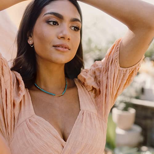 CANEVINKA Bohemian Beaded Choker Necklace 18K Gold Plated Bead Pendant Necklace Vintage Handmade Jewelry for Women - style: Bamboo