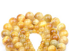 Bymitel 90 pcs Round Loose Stone Beads Gemstone Spacers for Charm DIY Jewelry Making 15.5" per Strand 4mm (Golden Tiger's Eye, 4mm) - color: Golden Tiger's Eye, size: 4mm