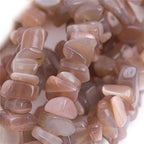 Genuine Gray Moonstone Chips Beads 5-8mm Irregular Shaped Tumbled Chip Stone Crystal Loose Bead for Jewelry Making 1 Strand 32" - color: Gray Moonstone