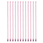 MECCANIXITY Ball Bead Chain Beaded Necklace Chains 5 Inch Adjustable Metal Ball Chains 2.4mm/0.1inch Keychain for Jewelry Making,DIY Craft Projects,Pack of 12(Pink) - color: Pink