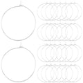 Beebeecraft 1 Box 100Pcs Hoop Ear Wires 316 Stainless Steel Earring Round Loops Findings Wine Glass Charm Rings for Beading Jewelry Making 20mm - color: Silver, size: 20mm