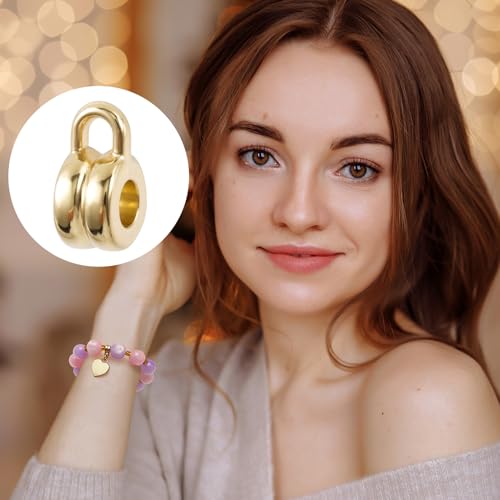 Joez Wonderful Links Bail Beads, Hypoallergenic Alloy Column Spacer Beads - color: Style B, 80 Gold