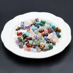 40 Pcs Healing Loose Beads Bamboo Jiont Shape Natural Necklace Stone Pendants Crystal Charms for Jewelry Making DIY Craft - color: bamboo joint