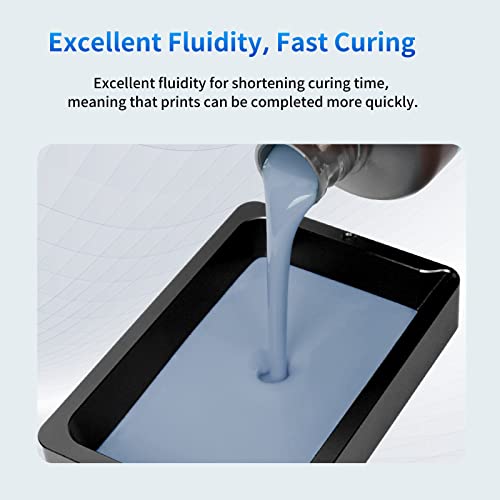 ANYCUBIC 3D Printer Resin Bundle, 405nm SLA UV-Curing Resin with High Precision and Quick Curing & Excellent Fluidity for LCD 3D Printing (4Packs*1kg Grey, 4kg in Total) - color: Grey, size: 4kg