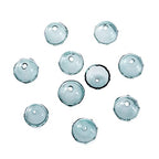 FASHEWELRY 10Pcs Glass Bell Flower Beads Caps Transparent Wind Bell Beads 21mm Glass Fishing Bead Jellyfish Beads for Wind Chimes Craft Jewelry Making (Dark Cyan) - color: Dark Cyan