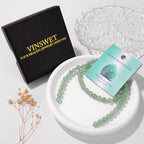 Vinswet 60pcs 6mm Green Aventurine Natural Stone Beads Round Genuine Real Stone Beading Loose Gemstones DIY Smooth Bead for Bracelet Necklace Earrings Jewelry Making - color: Green Aventurine, size: 6mm