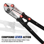 WORKPRO Bolt Cutter, Bi-Material Handle with Soft Rubber Grip, 18", Chrome Molybdenum Steel Blade, W017005A - size: 18", style: Bolt Cutter